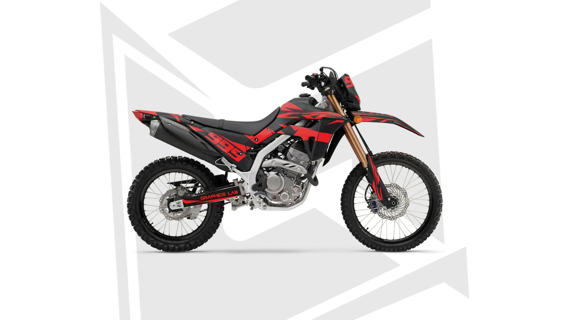 CRF250L 2021-2025 RED LINES CHROME